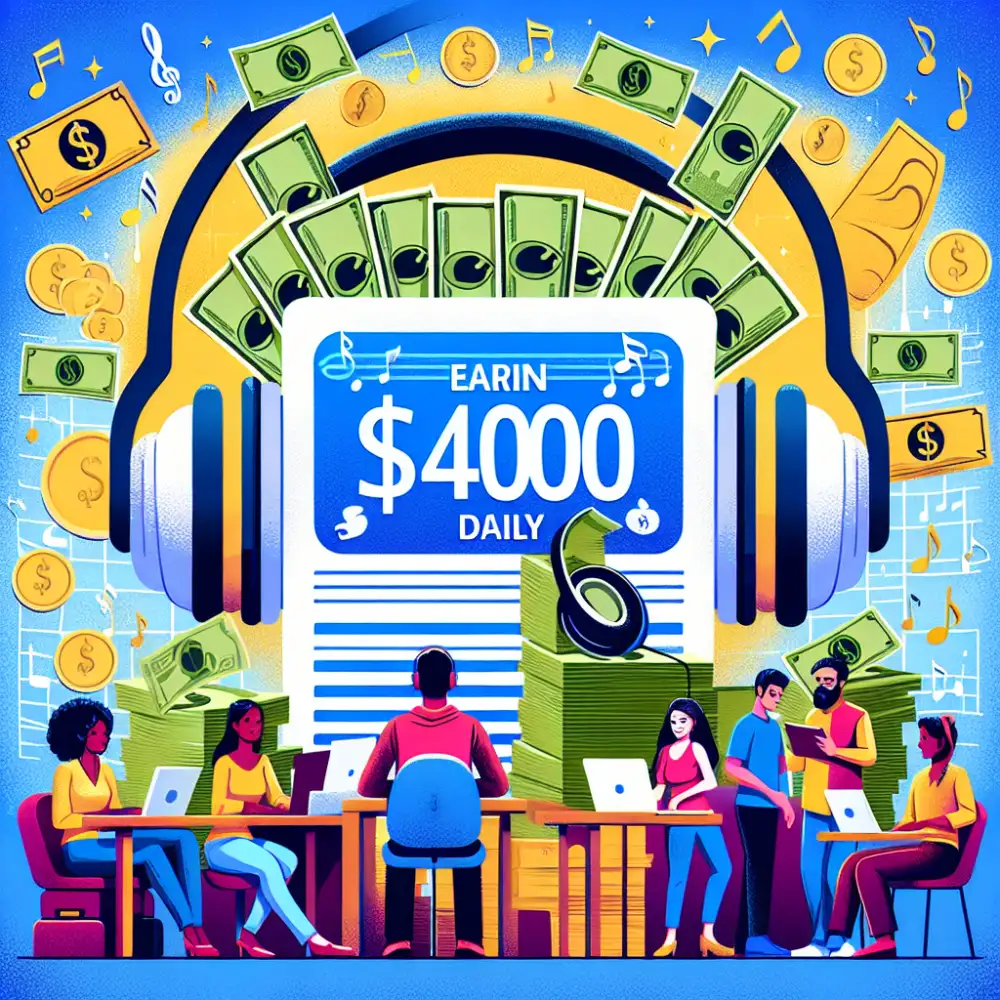 get paid $400 daily from listening music for free